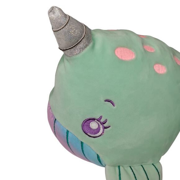 Dream Beams Glow In The Dark Nickie The Narwhal 8" Happy Line Stuffed Animal - Picture 2 of 10
